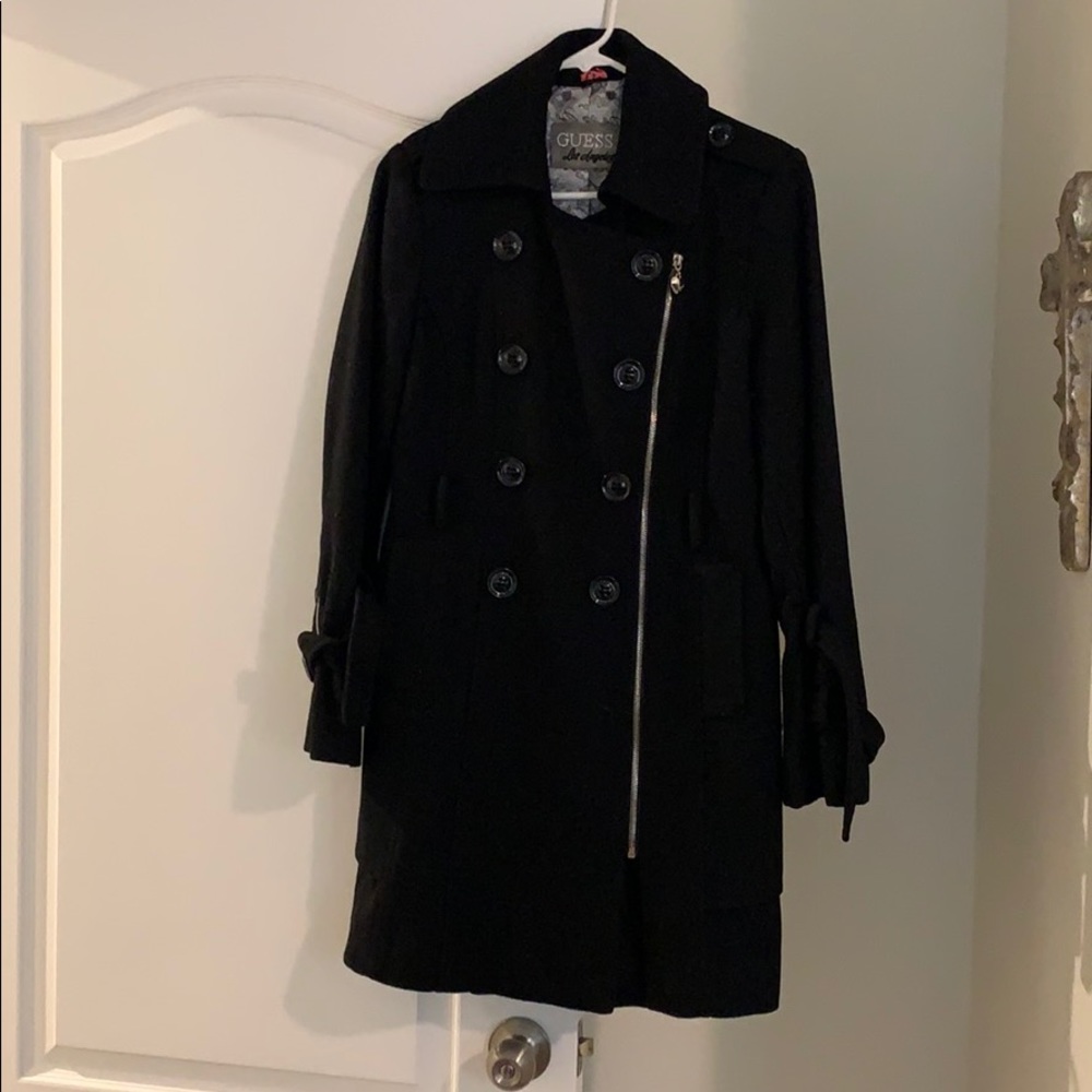 Guess black peacoat
